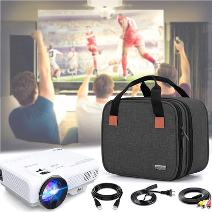 Carrying Bag for DR.J Mini Projector, Portable Case for Mini Projector and Accessories (Fits Most Major Mini Projectors), Black