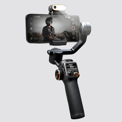 Hohem Isteady M6 Kit 3- Smartphone Gimbal Stabilizer -Shake Phone Vlog Gimbal 360° Rotatable OLED Large Screen with AI Vision Sensor & Fill Light Module Tripod Storage Case 400G Payload Rep