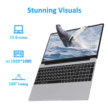 15.6" Laptop Computer Intel N95 up to 3.4 Ghz, 32GB DDR4 RAM, 1TB Nvme SSD, Windows 11 Pro