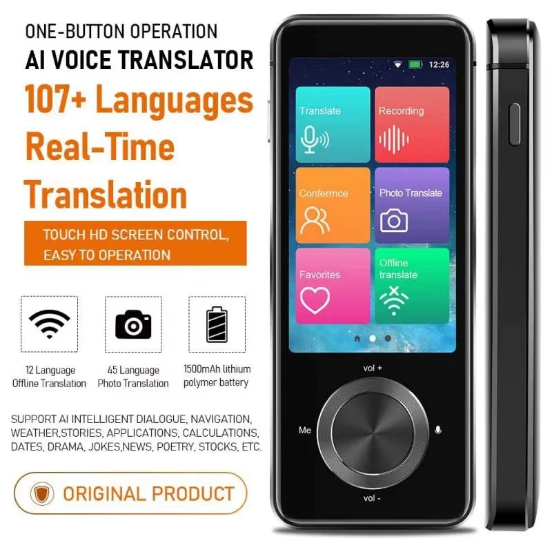 2024 Newest M9 Instant Voice Translator Portable Language Translator in Real-Time Smart Translator Supports 12 Offline Languages