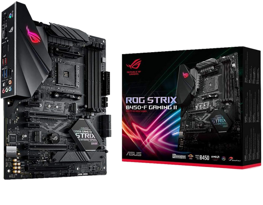 ROG Strix B450-F Gaming II AMD AM4 (Ryzen 5000, 3Rd Gen Ryzen ATX Gaming Motherboard (8+4 Power Stages, HDMI 2.0B/Dp,2 X Pcie 3.0 X16, USB 3.2 Gen 2 Type-C, BIOS Flashback, 256Mb BIOS Flash ROM