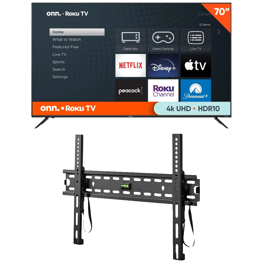 70” Class 4K UHD (2160P) LED Roku Smart Television HDR