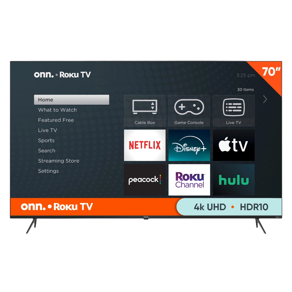 70” Class 4K UHD (2160P) LED Roku Smart Television HDR