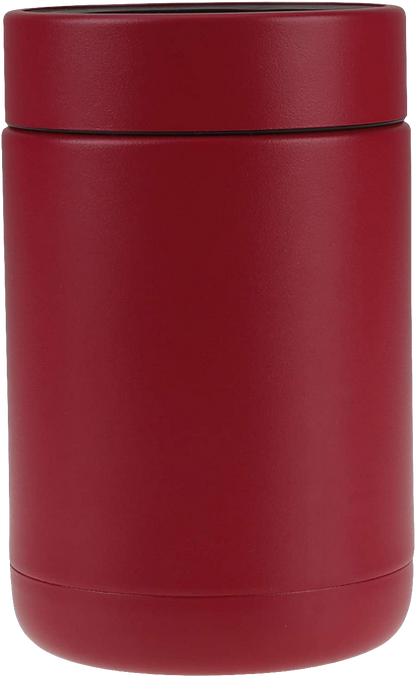 Stainless Steel 12Oz Vacuum Insulated Can and Bottle Cooler | Double Wall Can Cooler for Cans and Bottles | Copper Plated Can Chiller and Metal Cooler | Crimson Red